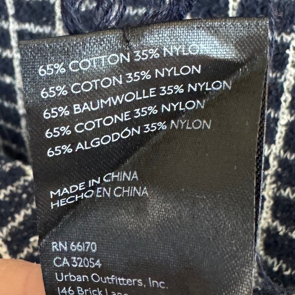 Maeve Navy Windowpane Short Sleeve Knit Top, Size M - Picture 7 of 7